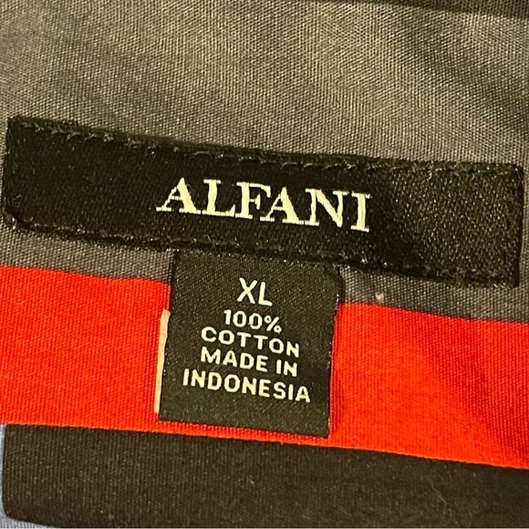 Alfani Mens multicolored Vertical Striped Shirt Long Sleeve Hit Colorful - Picture 5 of 7